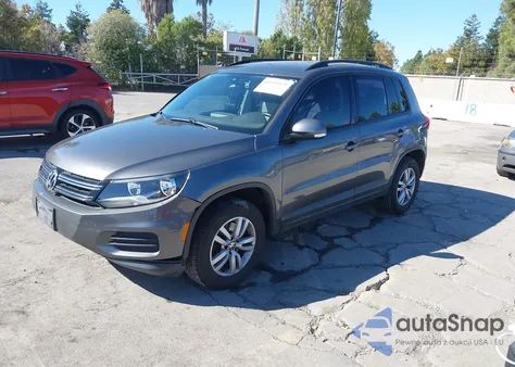 2016 Volkswagen Tiguan S z USA, uszkodzony, nr VIN WVGAV7AX1GW602936